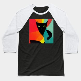 Abstract Cat Baseball T-Shirt